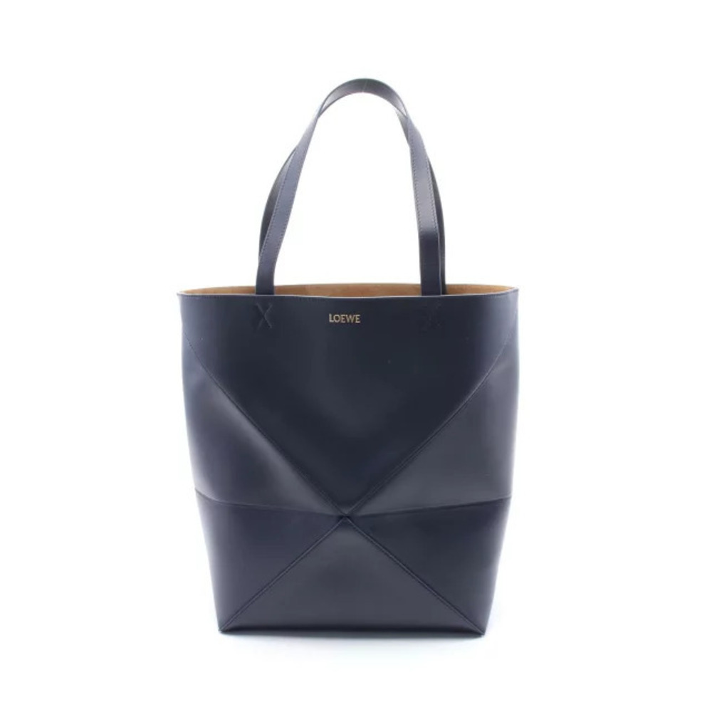 Loewe Puzzlefold Tote Bag Leather Navy Blue